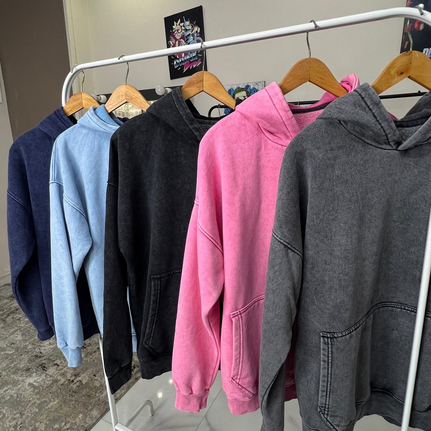 Unisex Washed Hoodie Collection - Multiple Colors